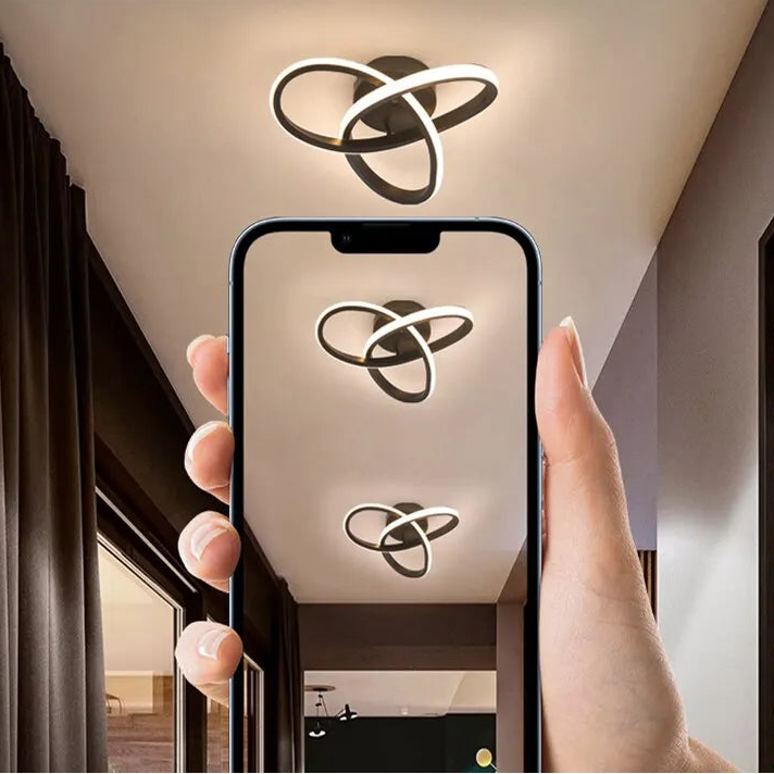 Lámpara de Techo LED Entrelazada | Aros Curvos Para Iluminación Interior-Lamp-SeemSeem