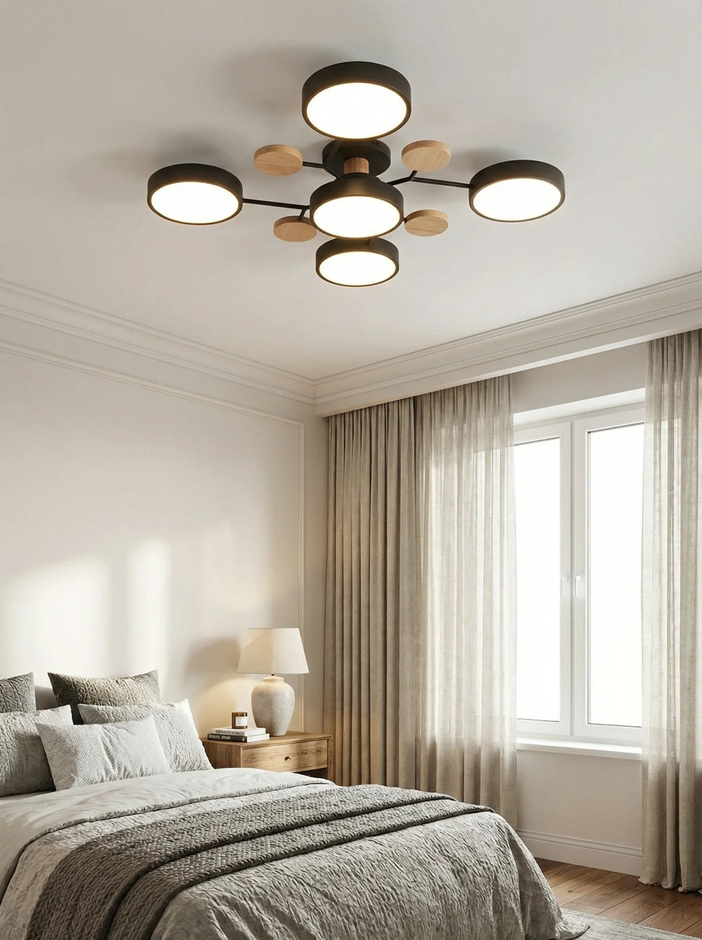 Moderne LED-Deckenleuchte für das Wohnzimmer | Moderne runde Deckenplafon-Leuchte – SeemSeem