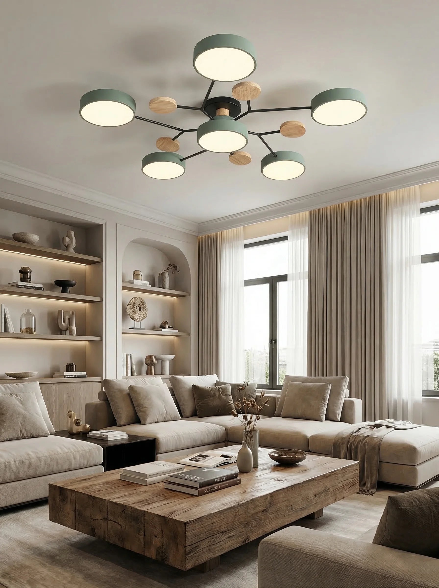 Moderne LED-Deckenlampe für das Wohnzimmer | Kreisförmige moderne Deckenleuchte – SeemSeem