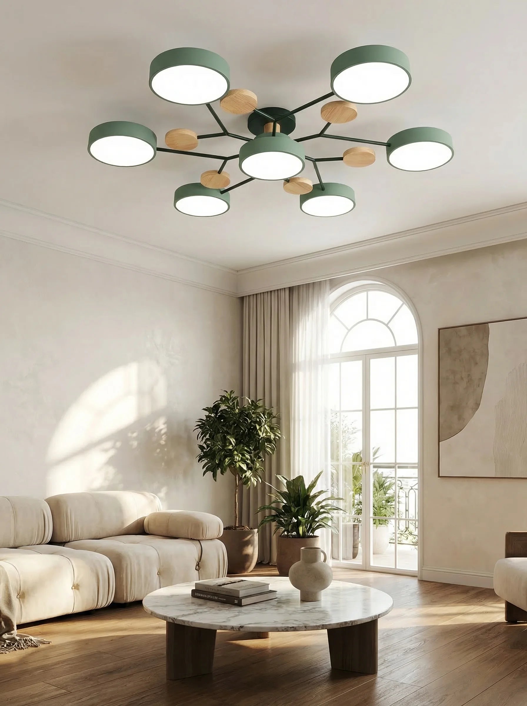 Moderne LED-Deckenleuchte für das Wohnzimmer | Runde moderne Deckenlampe - SeemSeem