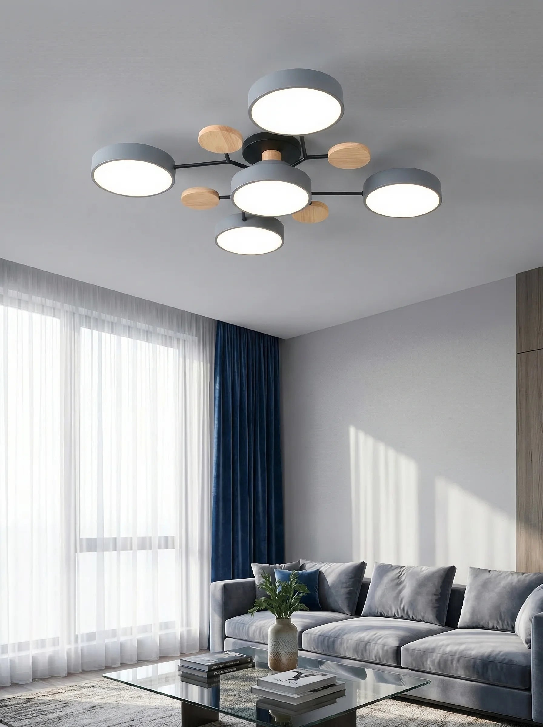 Moderne LED-Deckenlampe für das Wohnzimmer | Moderner runder Deckenplafon - SeemSeem