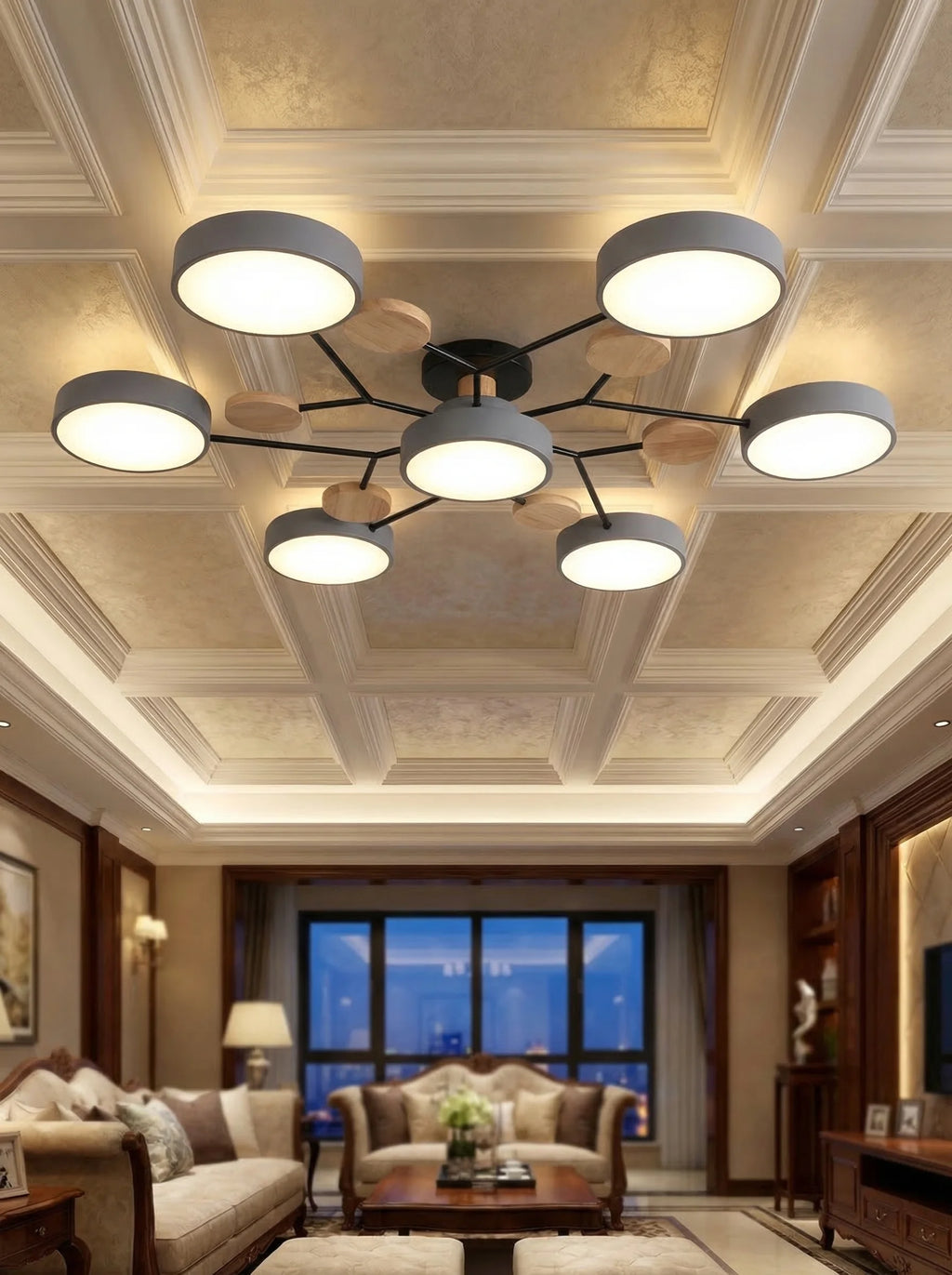 Moderne LED-Deckenleuchte für das Wohnzimmer | Moderner runder Deckenplafon – SeemSeem