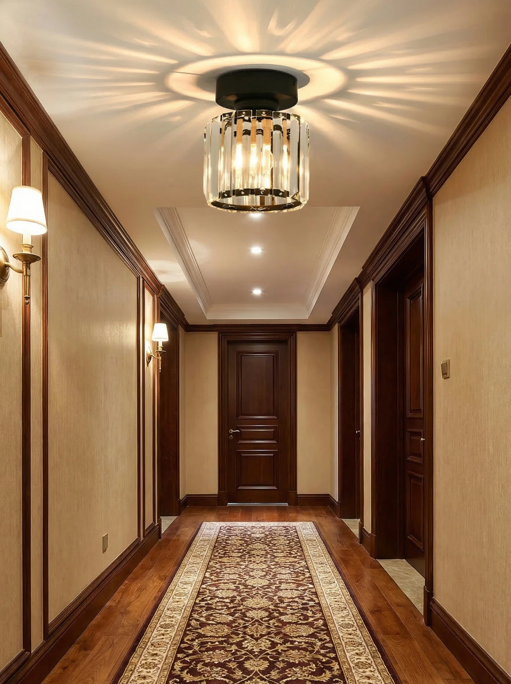 Moderne schwarze Deckenlampe | LED-Deckenleuchte für Flur, Küche und Schlafzimmer – SeemSeem
