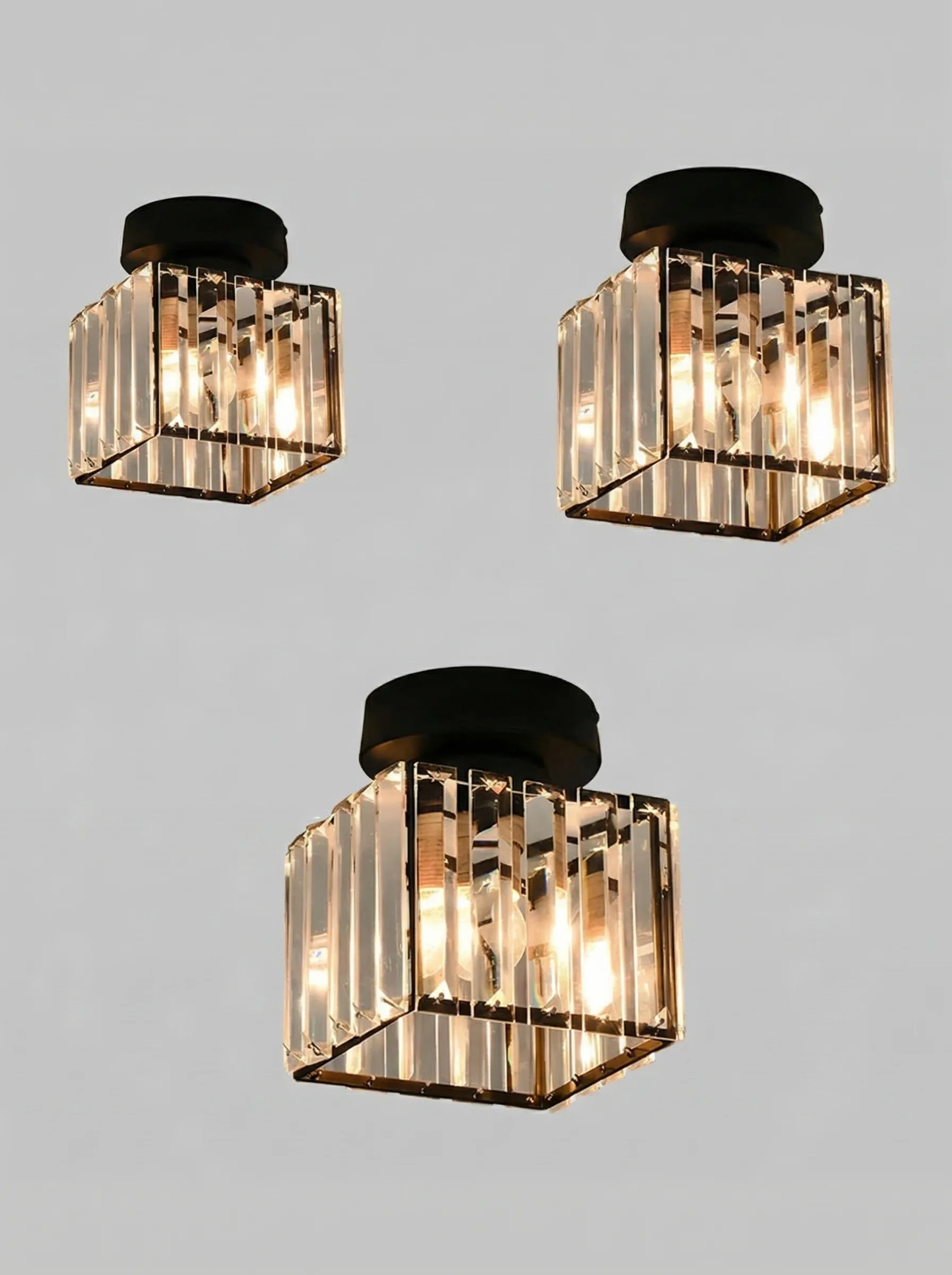 Moderne schwarze Deckenlampe | LED-Deckenleuchte für Flur, Küche und Schlafzimmer - Deckenleuchte-SeemSeem
