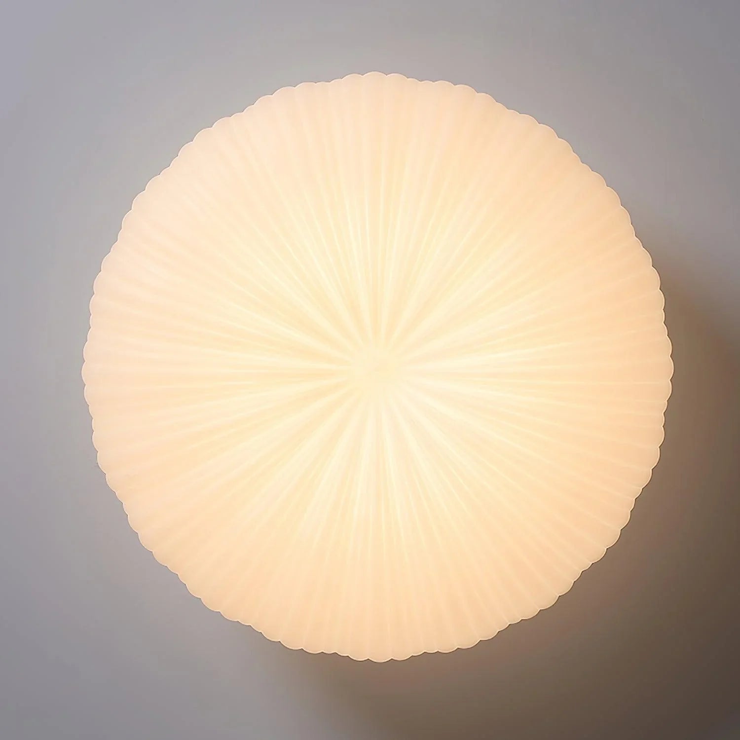 Lámpara de Techo Plisada Blanca | Pantalla Circular Para Iluminación Interior-Lamp-SeemSeem