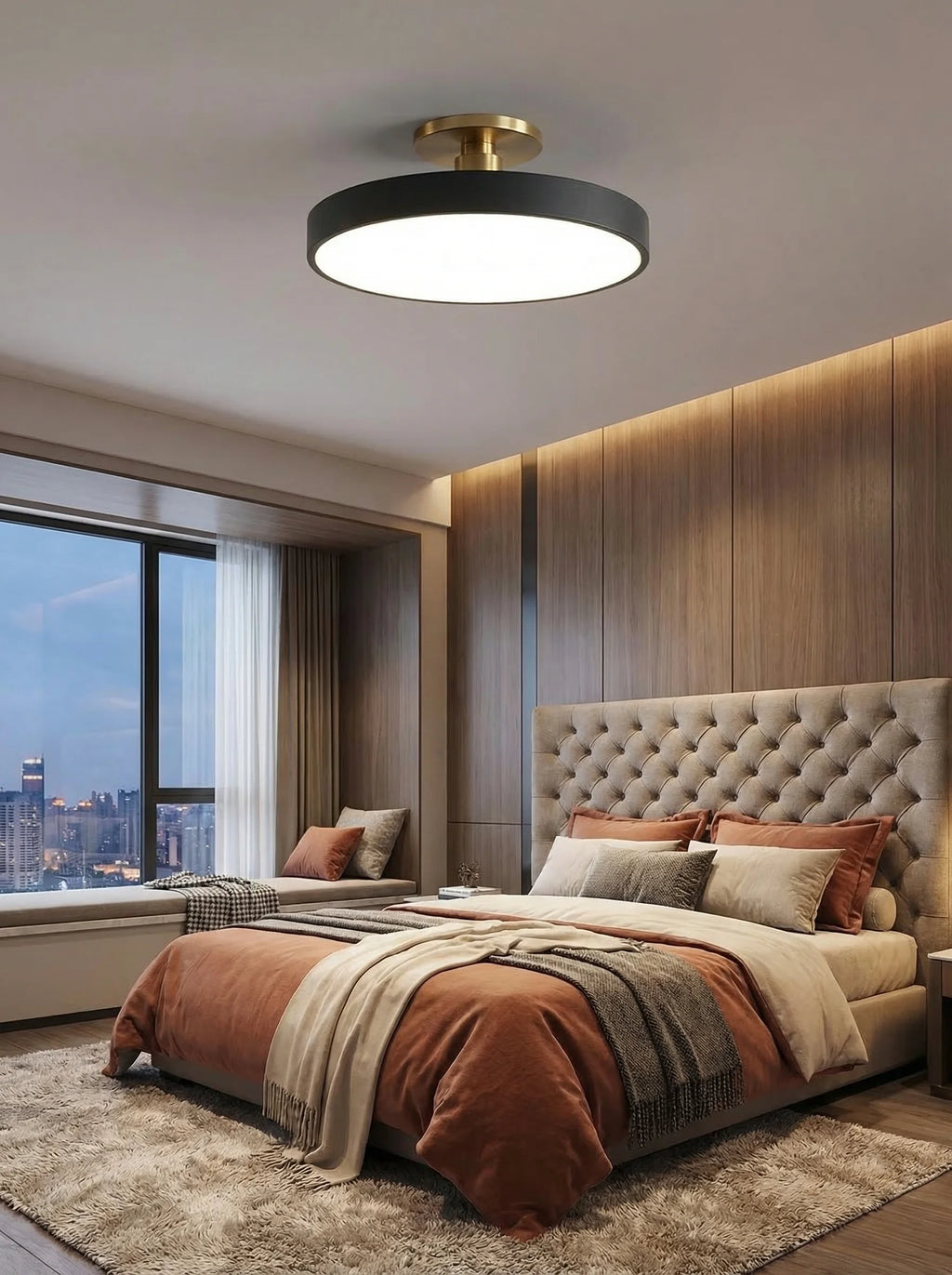 Moderne runde LED-Deckenlampe | Deckenleuchte für Schlafzimmer, Wohnzimmer und Küche – Innenbeleuchtung - SeemSeem