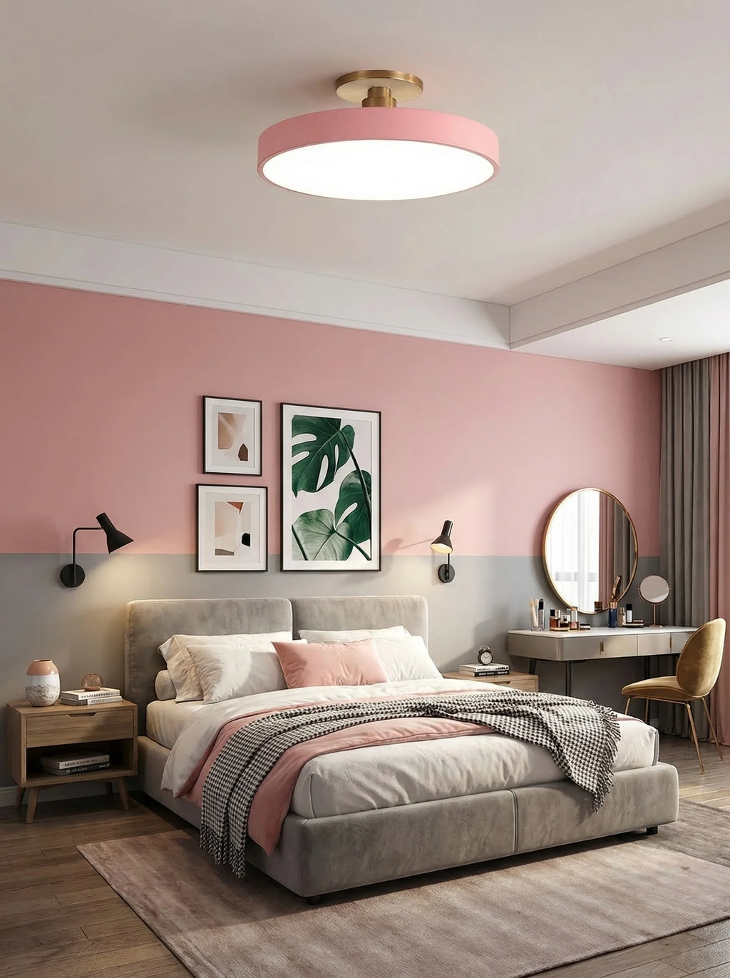 Moderne runde LED-Deckenleuchte | Deckenleuchte für Schlafzimmer, Wohnzimmer und Küche für Innenbeleuchtung - SeemSeem