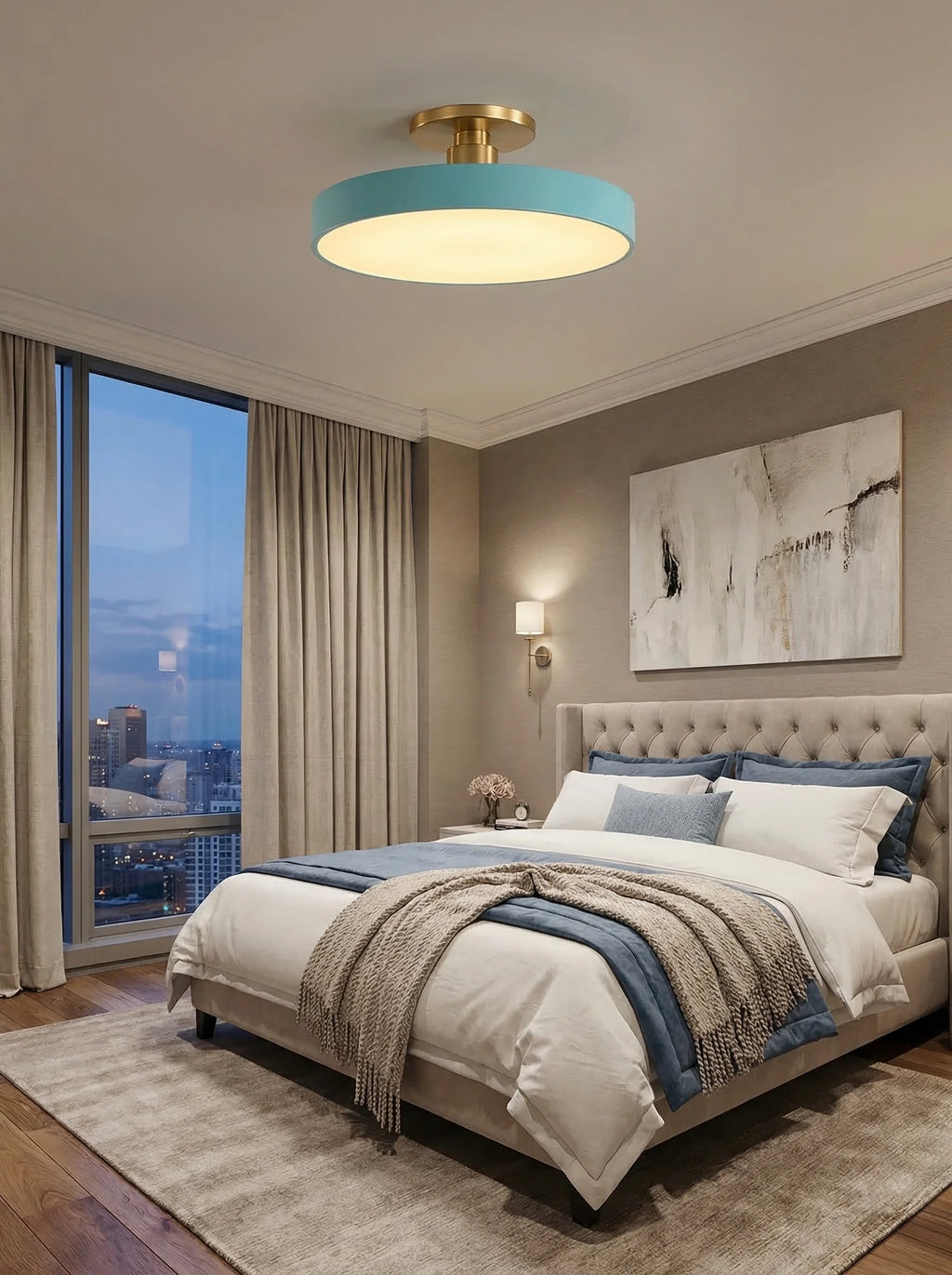 Moderne runde LED-Deckenleuchte | Deckenleuchte für Schlafzimmer, Wohnzimmer und Küche – Innenbeleuchtung von SeemSeem
