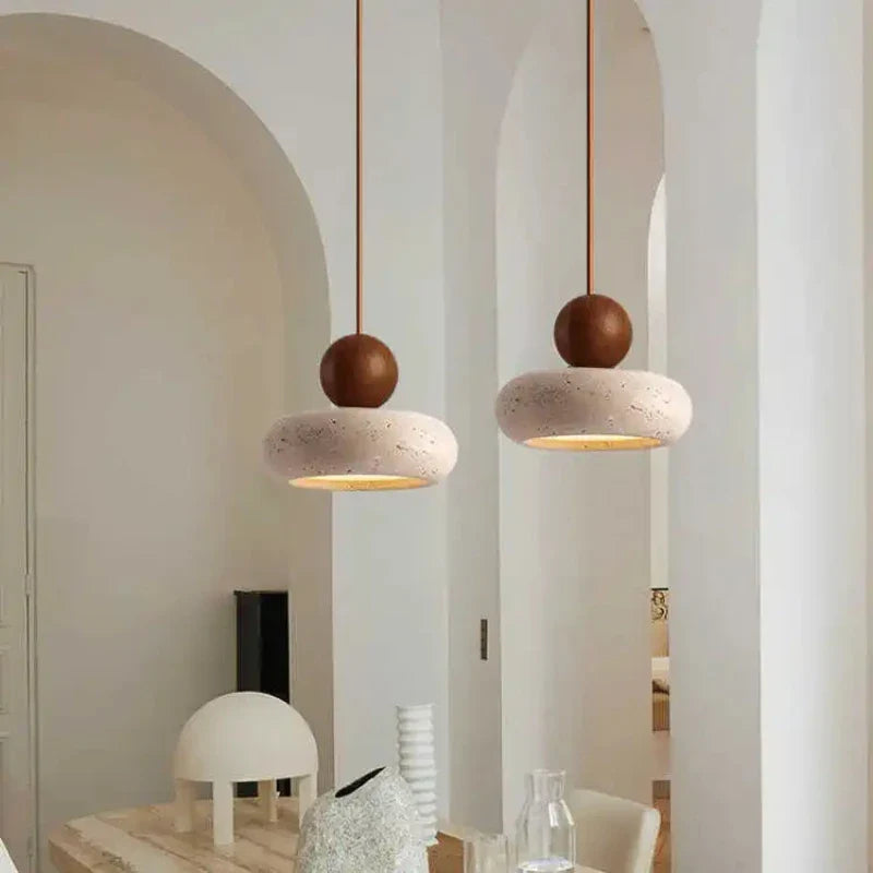 Lámpara Colgante De Piedra | Diseño Minimalista Suspendido-Lamp-SeemSeem