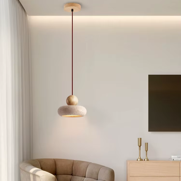Lámpara Colgante De Piedra | Diseño Minimalista Suspendido-Lamp-SeemSeem