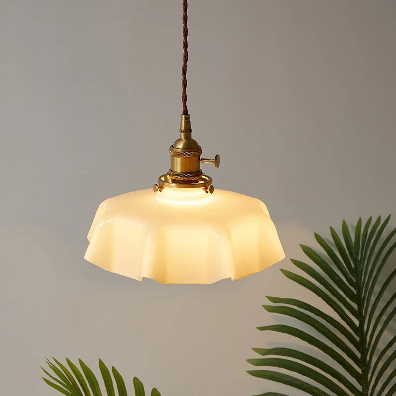 Lámpara colgante de vidrio vintage francés - 05 colores - Image 17