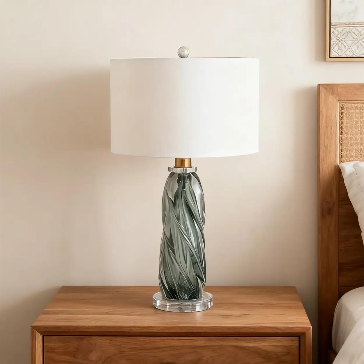 Lámpara De Mesa | Base Esculpida Decorativa-Lamp-SeemSeem