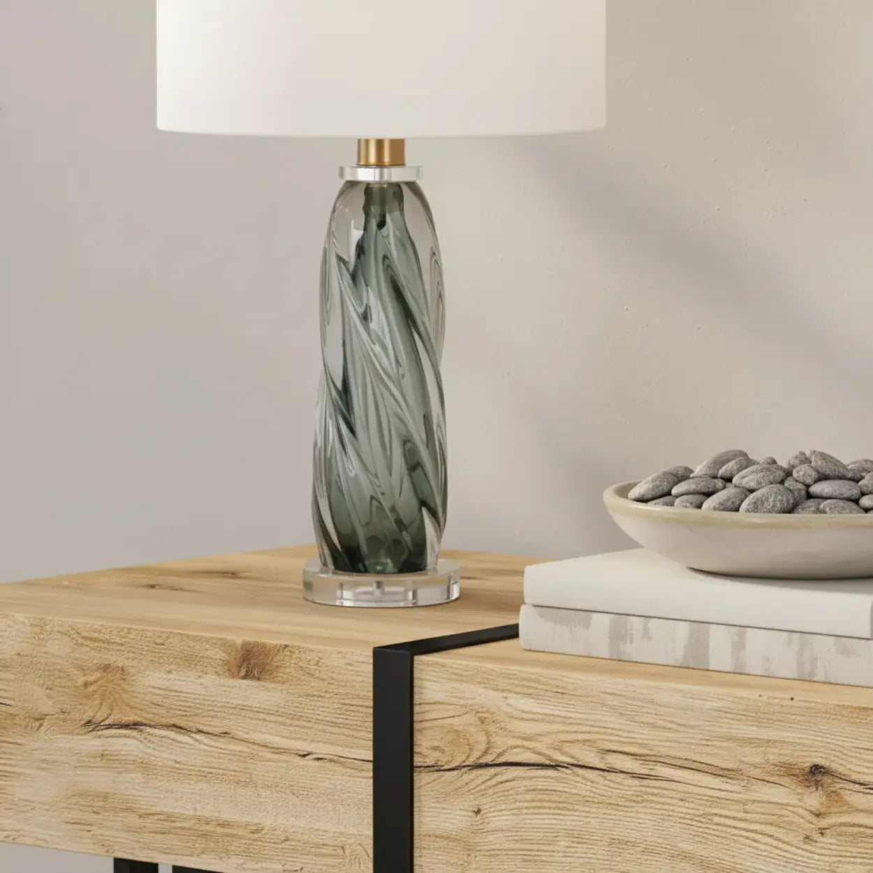 Lámpara De Mesa | Base Esculpida Decorativa-Lamp-SeemSeem