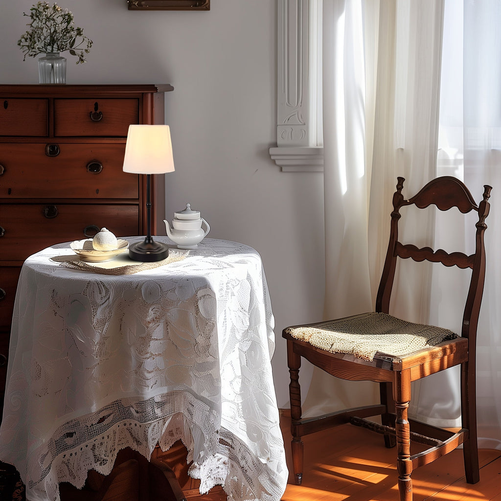 Lámpara De Mesa Clásica Con Pantalla | Iluminación Decorativa Para Interior-Lamp-SeemSeem