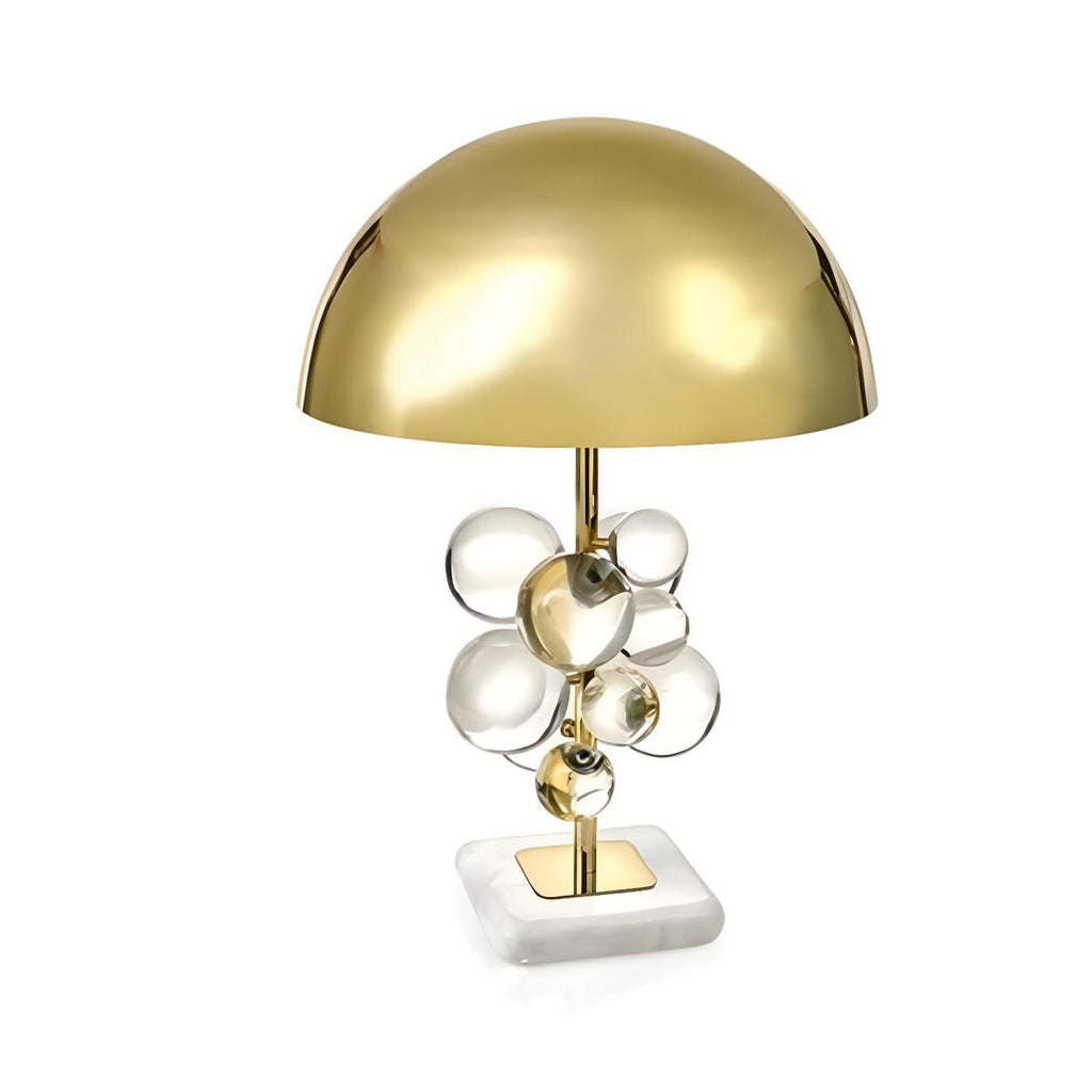Lámpara De Mesa Decorativa | Pantalla Semiesférica Con Esferas-Lamp-SeemSeem