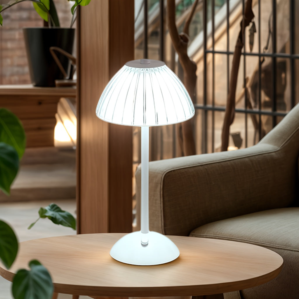 Lámpara De Mesa LED | Pantalla Plisada Decorativa-Lamp-SeemSeem