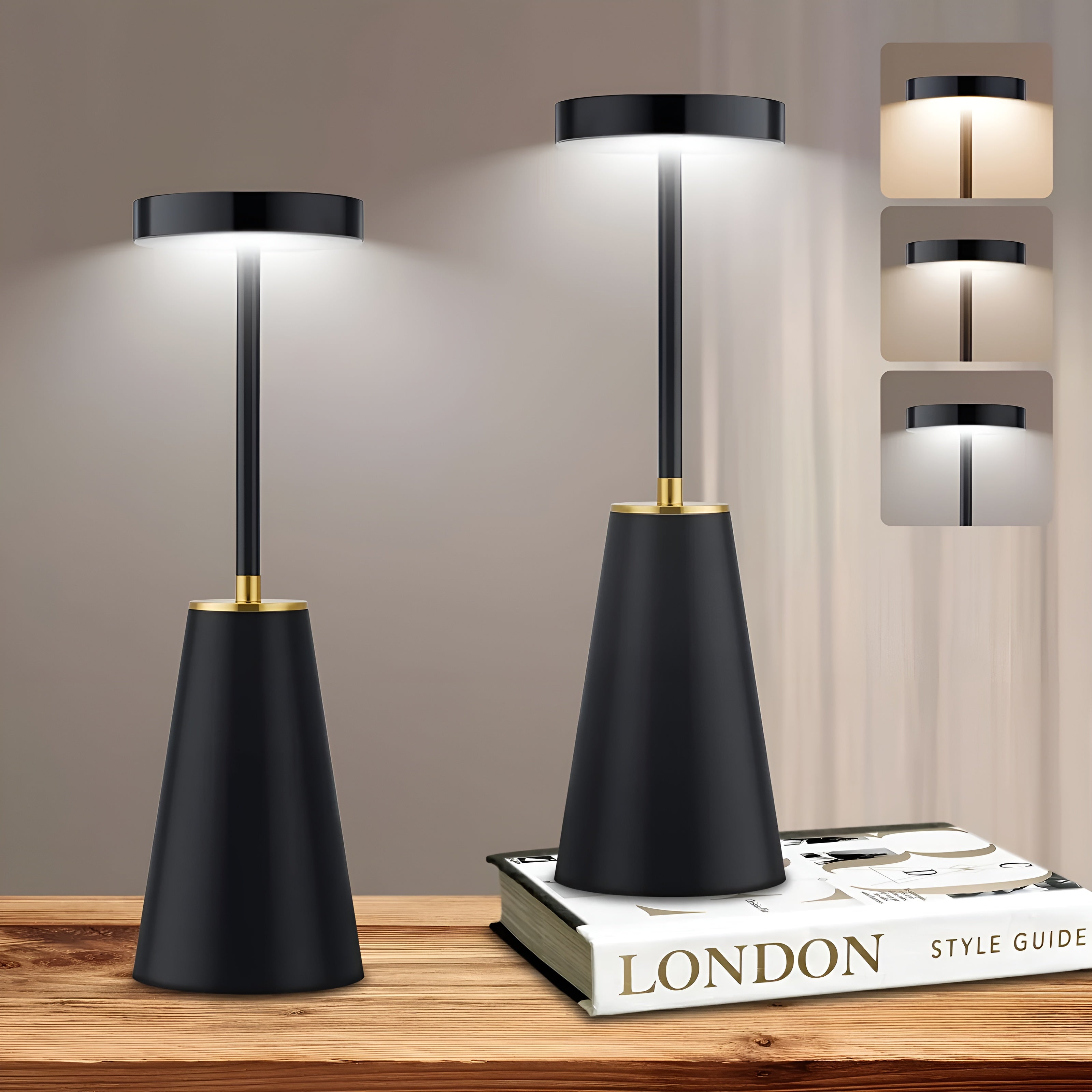 Lámpara De Mesa Minimalista Recargable | Iluminación LED De Sobremesa-Lamp-SeemSeem