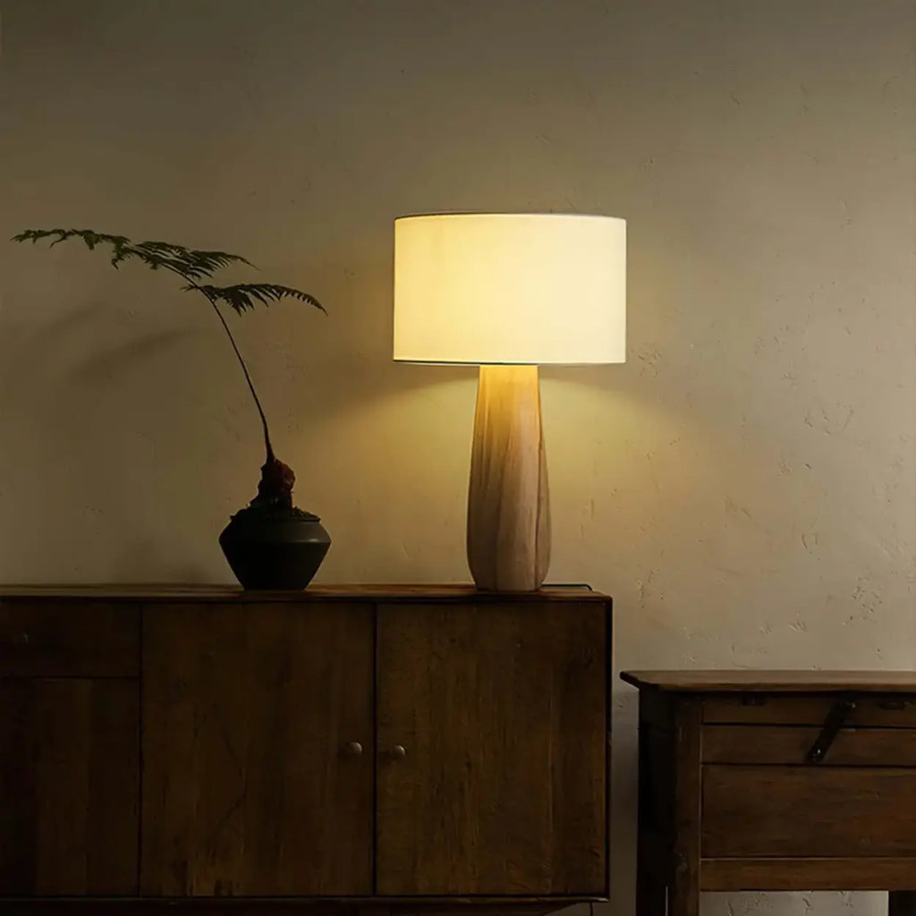 Lámpara De Mesa Moderna | Base Esculpida Minimalista-Lamp-SeemSeem