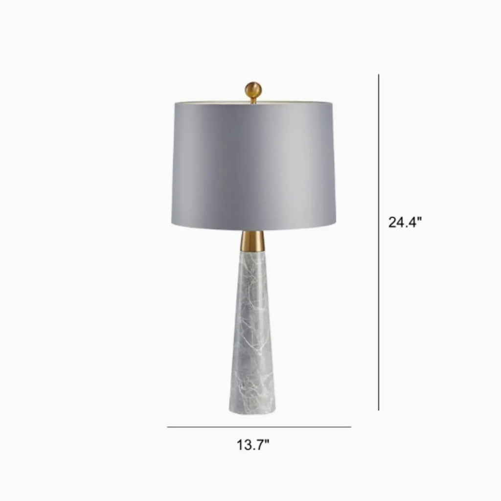 Lámpara De Mesa Moderna | Base Tipo Mármol-Lamp-SeemSeem
