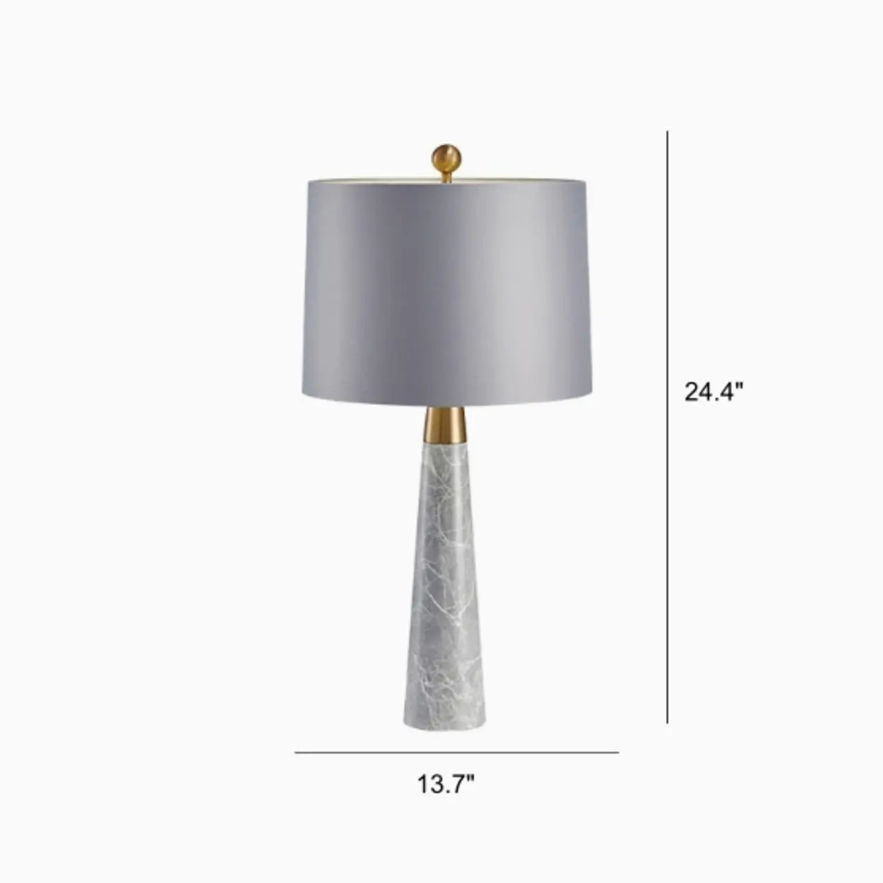 Lámpara De Mesa Moderna | Base Tipo Mármol-Lamp-SeemSeem
