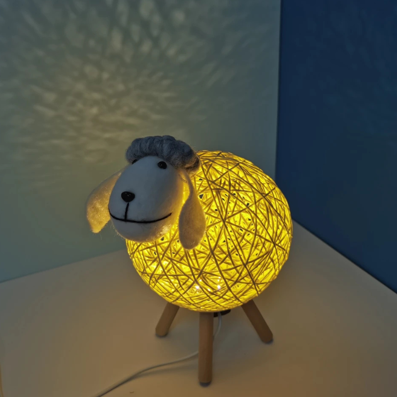 Lámpara De Mesa Oveja | Diseño Esférico Iluminado-Lamp-SeemSeem