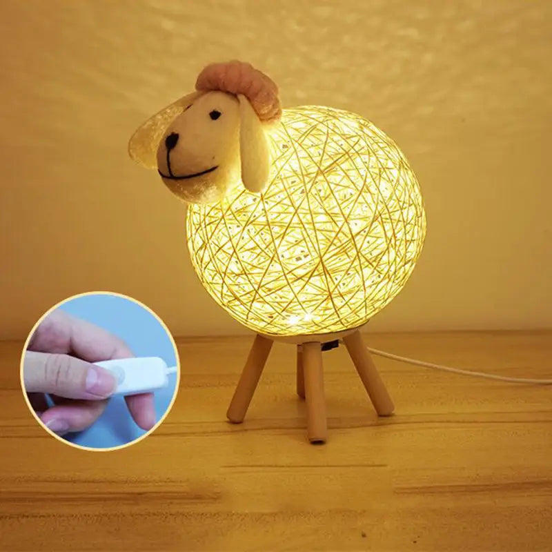 Lámpara De Mesa Oveja | Diseño Esférico Iluminado-Lamp-SeemSeem