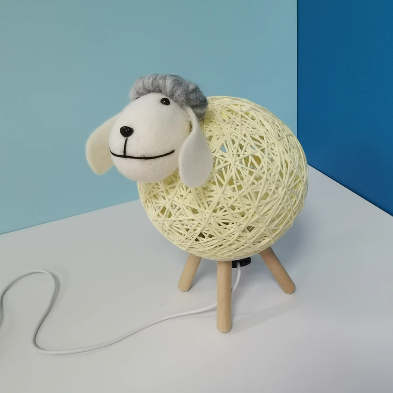 Lámpara De Mesa Oveja | Diseño Esférico Iluminado-Lamp-SeemSeem