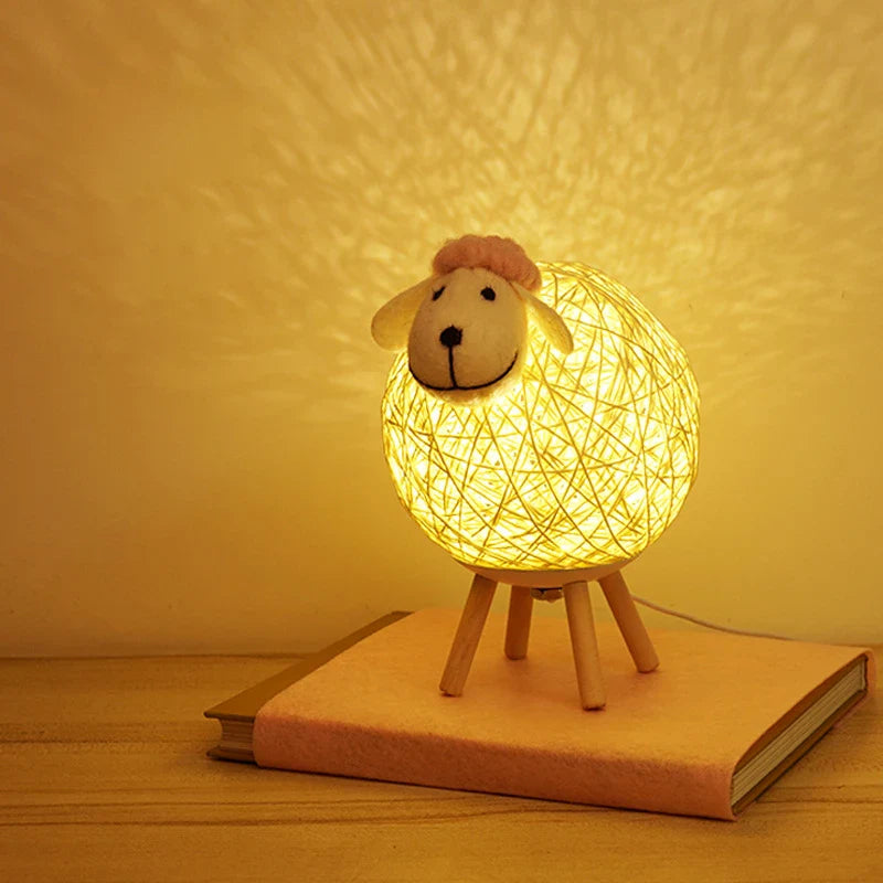 Lámpara De Mesa Oveja | Diseño Esférico Iluminado-Lamp-SeemSeem