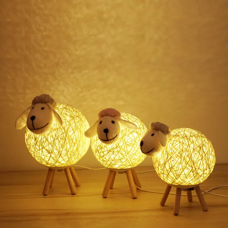 Lámpara De Mesa Oveja | Diseño Esférico Iluminado-Lamp-SeemSeem