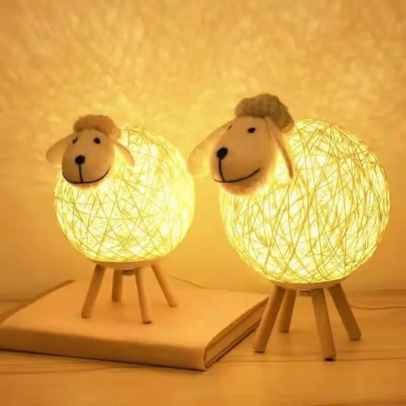 Lámpara De Mesa Oveja | Diseño Esférico Iluminado-Lamp-SeemSeem