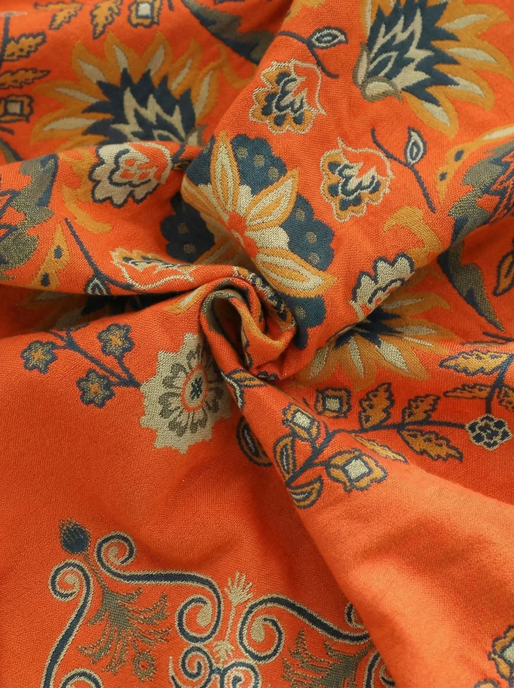 Wendbare Manta mit floralem Muster für Sofas | Dekorative Baumwollmanta für das Bett - Blanket-SeemSeem