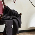 Manta Texturizada Con Flecos | Acabado Relieve Rectangular Para Sofá Y Cama-Blankets-SeemSeem
