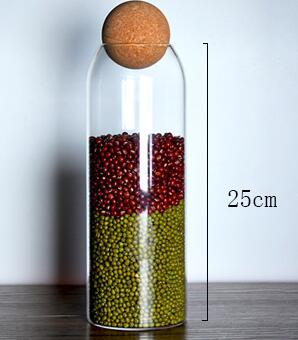 Botellas Decorativas De Vidrio Con Tapón Esférico | Frascos Minimalistas De Exhibición-Containers-SeemSeem