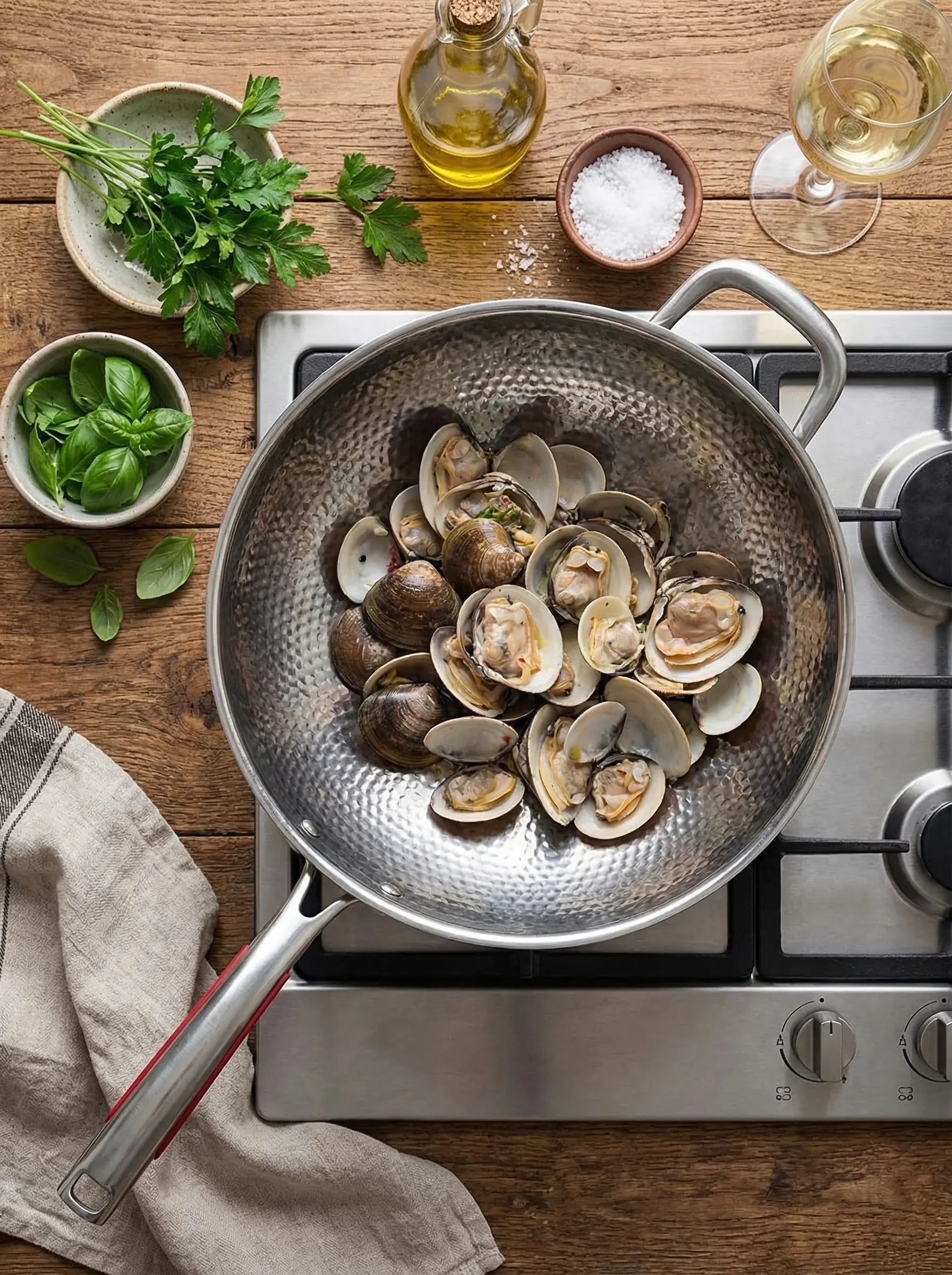 Wok-Pfanne für Induktion | Edelstahl-Wok zum Kochen und Braten - SeemSeem