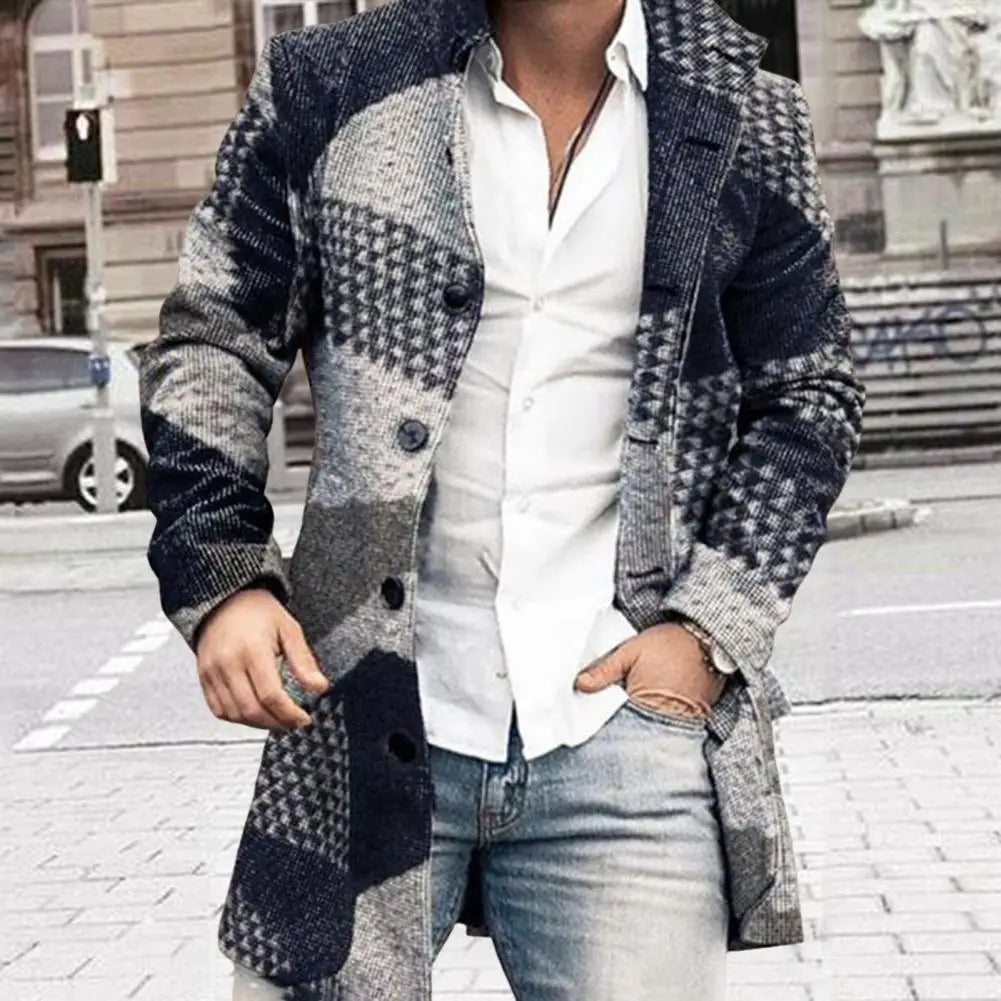 Abrigo Clásico Para Hombre | Estampado Cuadros · SeemSeem