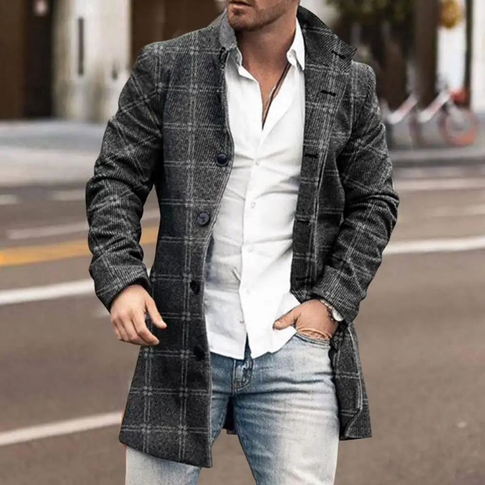 Abrigo Clásico Para Hombre | Estampado Cuadros · SeemSeem