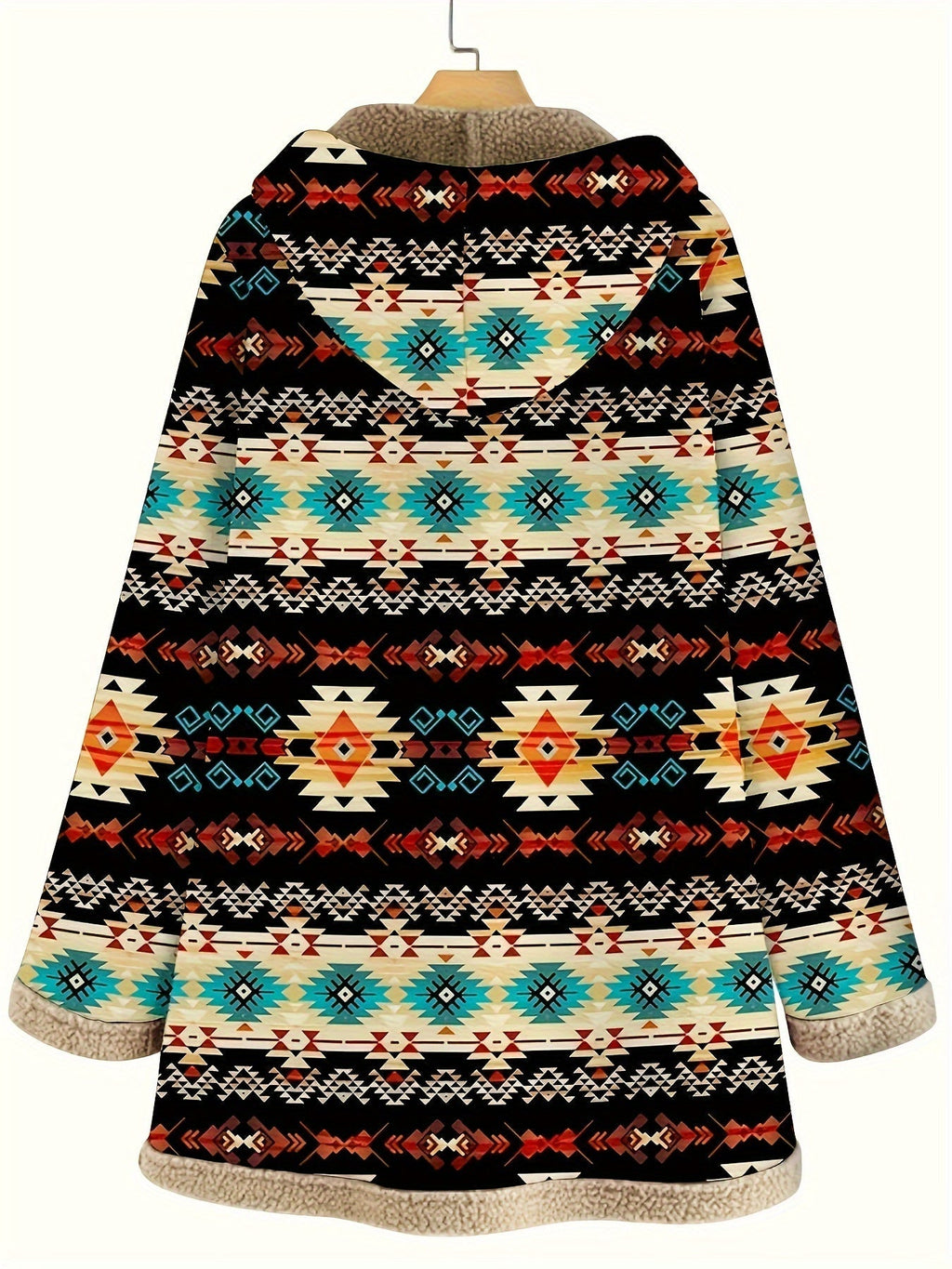 Abrigo Con Capucha Para Mujer | Estampado Azteca · SeemSeem