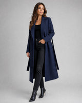 Langer Mantel für Damen | Mit Gürtel