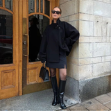 Abrigo Oversized Para Mujer | Cuello Alzado