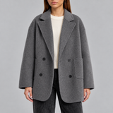 Casaco oversized para mulher | Dupla abotoadura