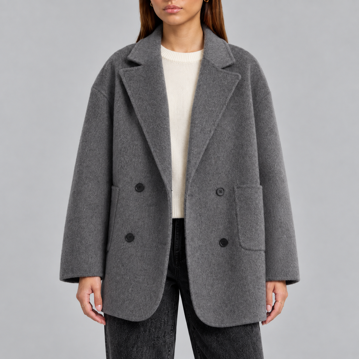 Abrigo Oversized Para Mujer | Doble Botonadura · SeemSeem