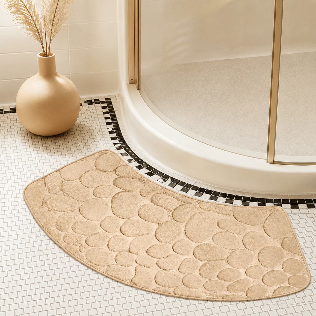Alfombra De Baño Antideslizante | Relieve De Piedras · SeemSeem