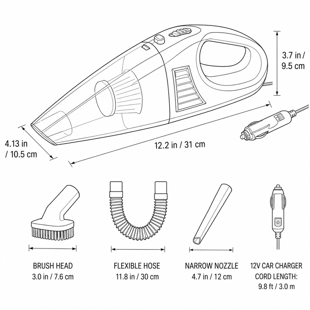 Aspirador De Coche Portátil | 12V · SeemSeem