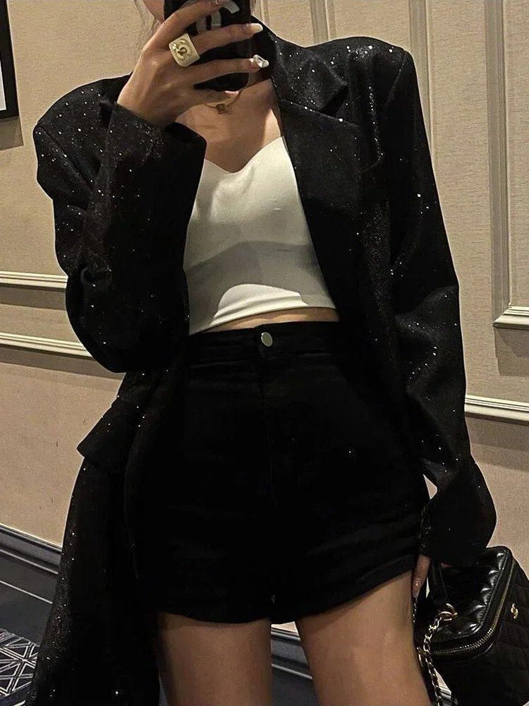 Blazer Oversized Para Mujer | Lentejuelas · SeemSeem