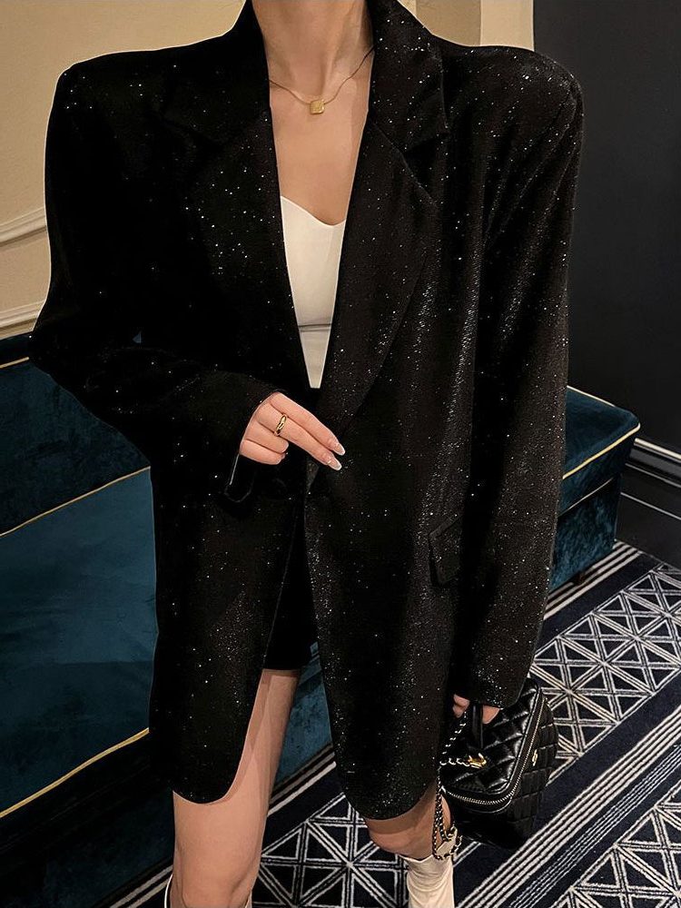 Blazer Oversized Para Mujer | Lentejuelas · SeemSeem