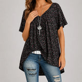 Blouse pour femme à col en V | Imprimé floral