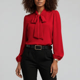 Blouse à nœud pour femme | Col noué