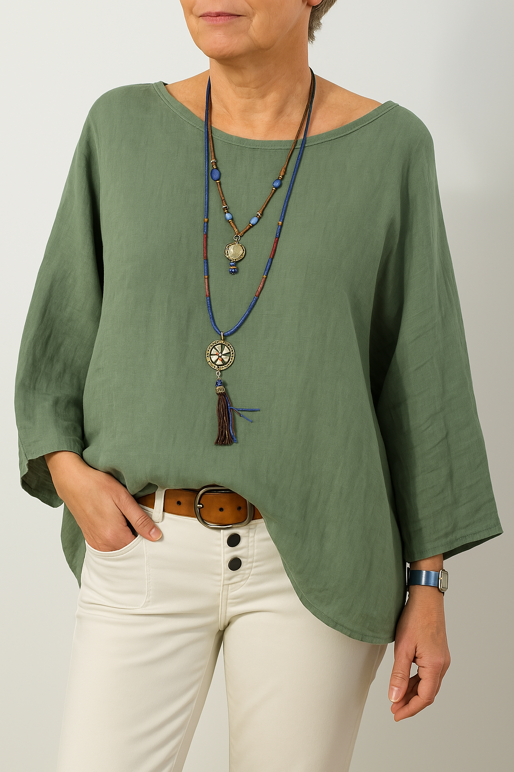 Blusa Oversized Para Mujer | Cuello Barco · SeemSeem