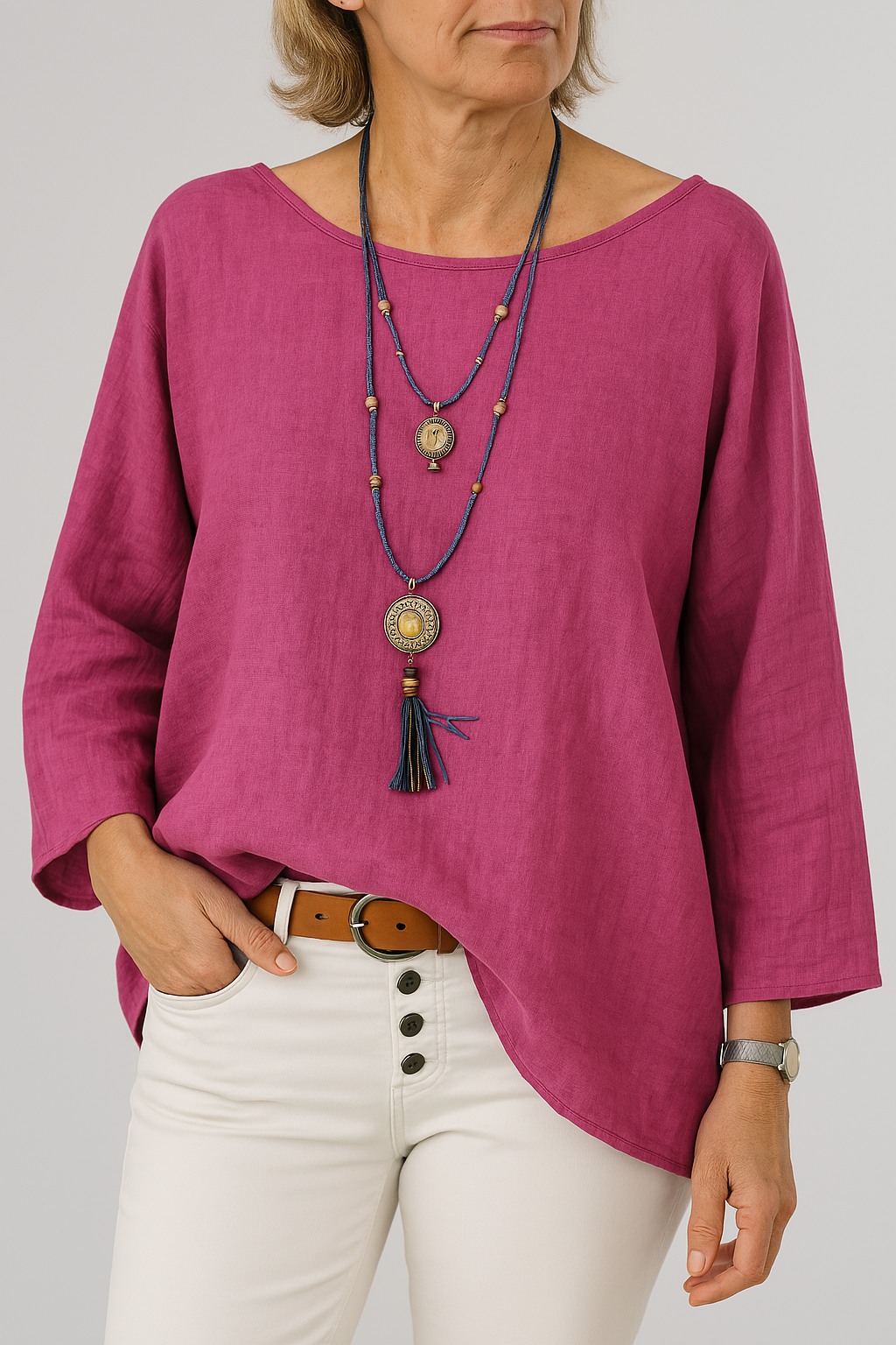 Blusa Oversized Para Mujer | Cuello Barco · SeemSeem