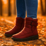 Botas Acolchadas De Invierno Para Mujer | Cierre De Hebilla